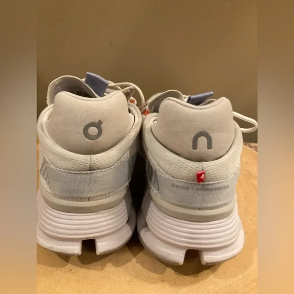 On Running Cloudnova Women's Running Shoes White / Glacier Sz-7.5 - Picture 9 of 13